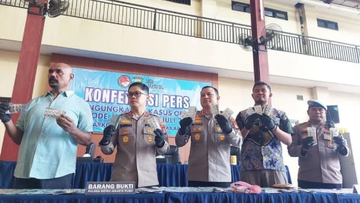 Polres Jakarta Pusat Ungkap 68 Kasus Obat Berbahaya, 92 Tersangka Ditangkap