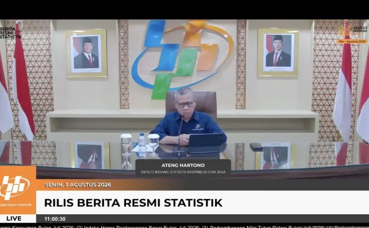 BPS Catat Indonesia Mengalami Deflasi Bulanan 0,14 Persen pada Juli 2026