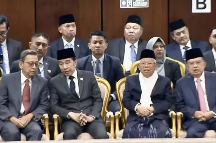Jokowi, JK, Boediono, dan Ma'ruf Amin Hadiri Sidang Tahunan MPR 2026