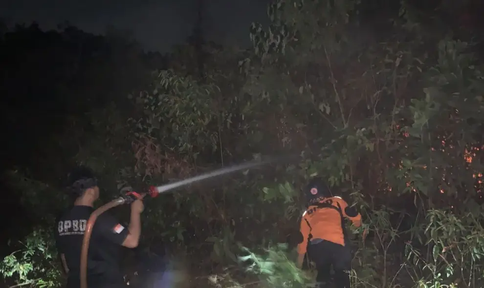 Satgas Karhutla Padamkan Kebakaran Empat Hektare Lahan di Muara Enim
