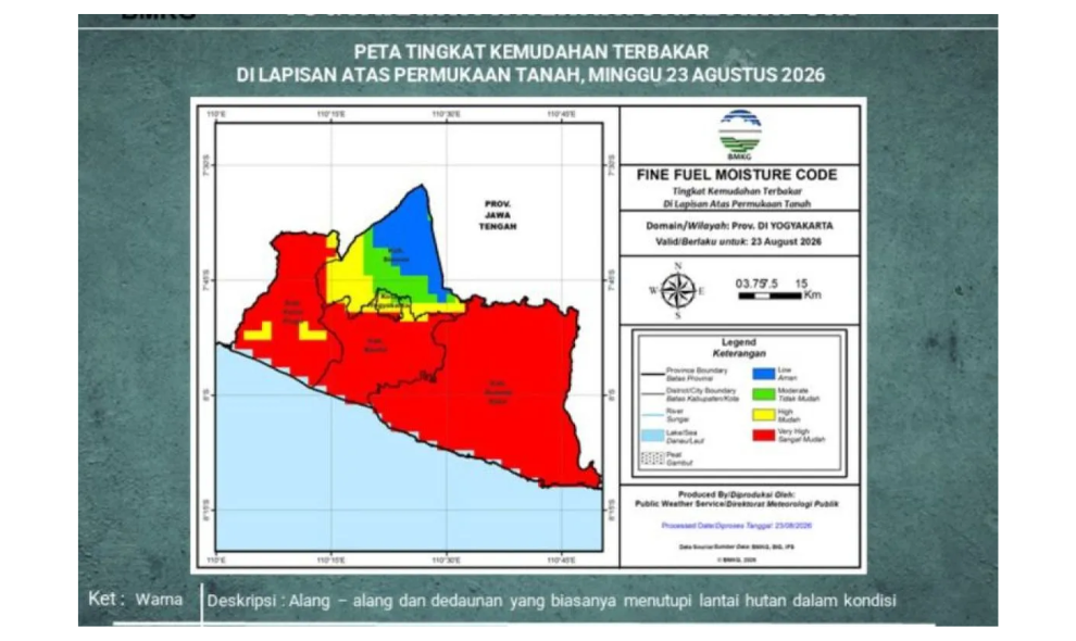 BMKG Tetapkan Seluruh DIY Berstatus Awas Karhutla, El Nino Sangat Kuat Picu Kondisi Kering
