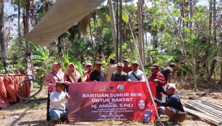 Anggota DPR Ansari Membantu Sumur Bor untuk Warga Terdampak Kekeringan di Pamekasan