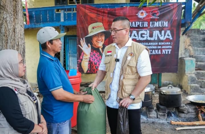 Baguna PDI Perjuangan Jakarta Menyalurkan Bantuan dan Membuka Dapur Umum untuk Korban Gempa NTT