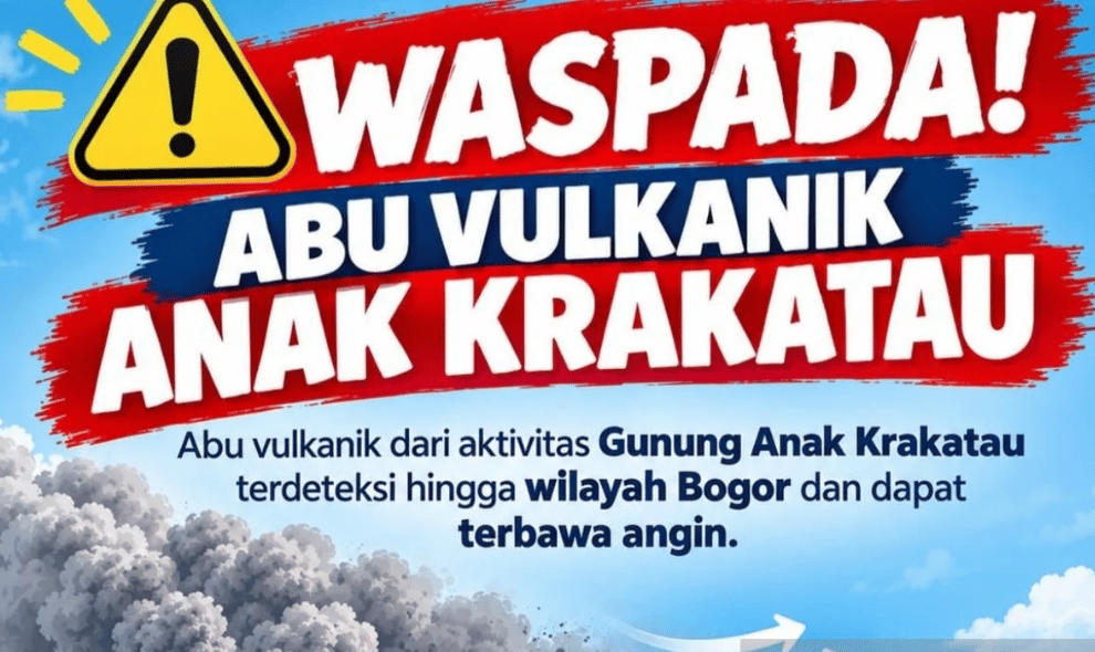 Abu Anak Krakatau Mencapai Bogor, Pemkab Imbau Warga Gunakan Masker