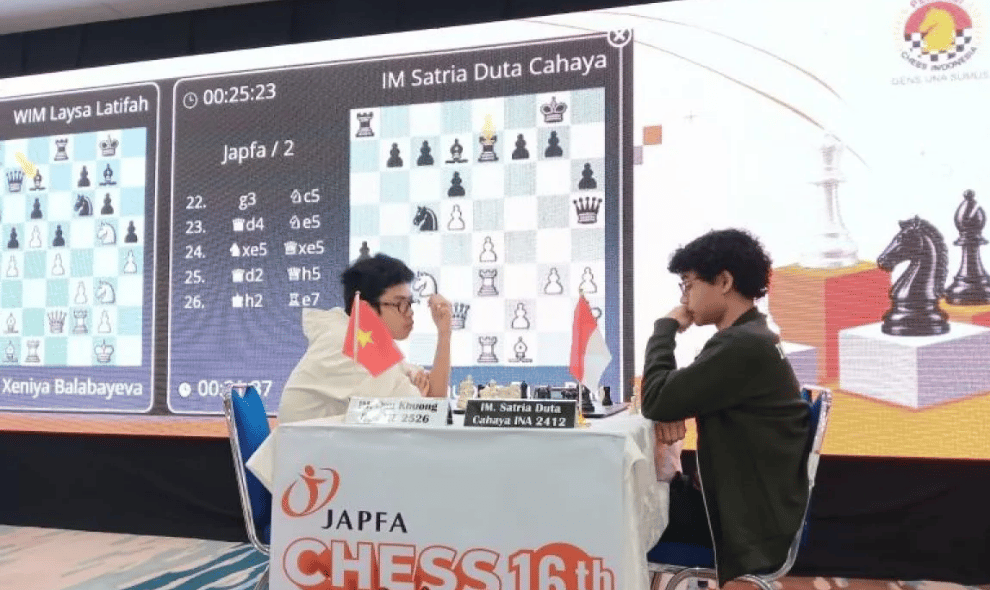 Satria Duta Mengakui Ketangguhan Pecatur Vietnam usai Takluk 3-7 di JAPFA Chess Festival 2026