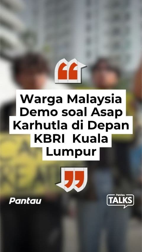 WARGA MALAYSIA DEMO SOAL ASAP KARHUTLA DI DEPAN KBRI KUALA LUMPUR