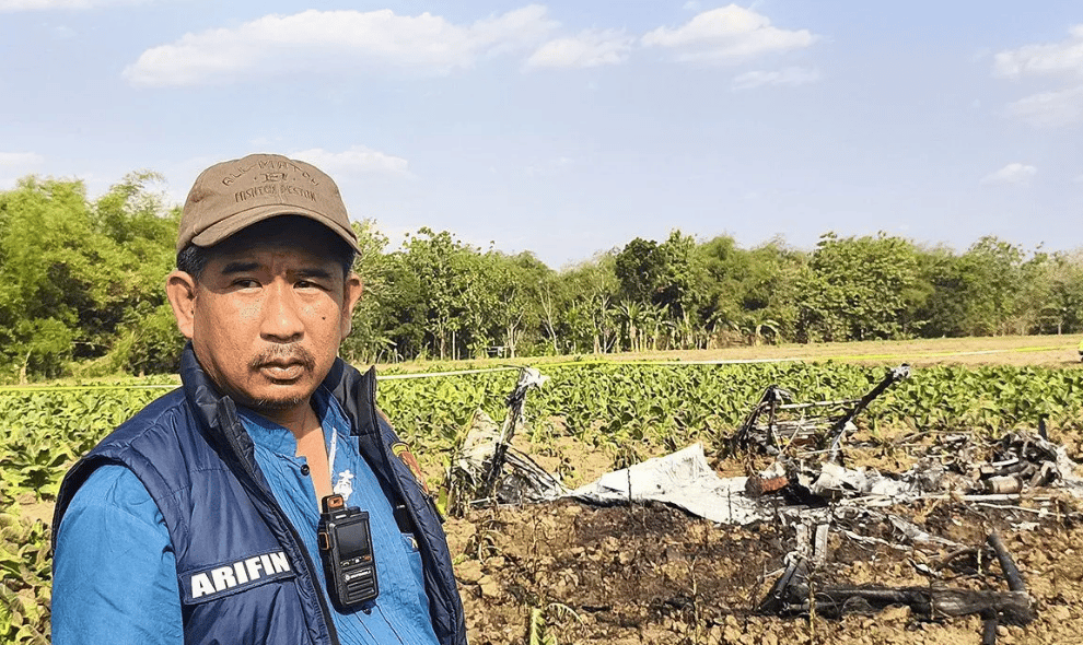 Pesawat Aerosport Sky Ranger Jatuh dan Terbakar di Blora, Pilot dan Kopilot Selamat