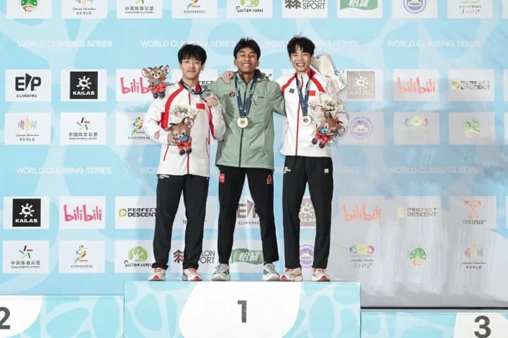 Indonesia Merebut Dua Emas World Climbing Series Guiyang, Estafet Campuran Tampil Gemilang