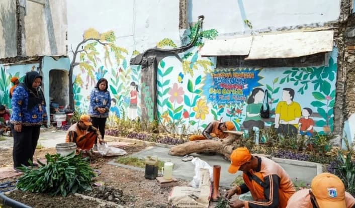 Kelurahan Gunung Sahari Selatan Targetkan Penataan Gang Garuda Rampung Akhir September