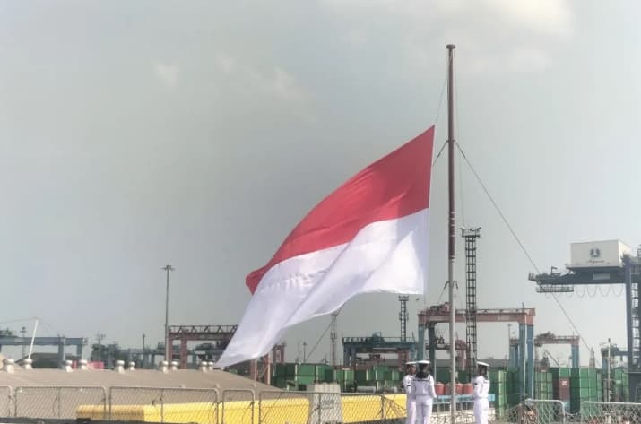 Bendera Merah Putih Berkibar di KRI Sriwijaya-100, Panglima TNI Resmikan Kapal Masuk Jajaran TNI AL