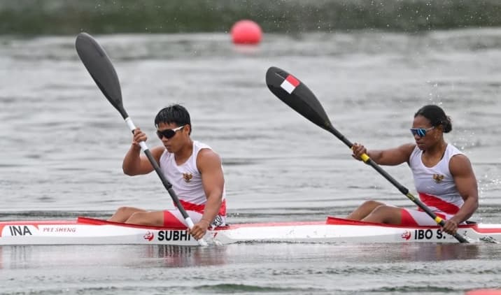 Subhi/Stevani Finis Ketujuh Kayak Ganda Campuran Asian Games 2026, Adaptasi Perahu Baru Jadi Tantangan