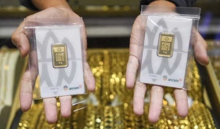 Harga Emas Antam Turun Rp16.000, Kini Dibanderol Rp2,597 Juta per Gram
