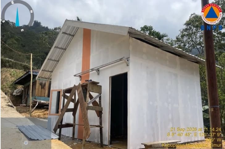 BNPB Bangun Huntara Penyintas Gempa NTT Secara Bertahap di Tujuh Kabupaten
