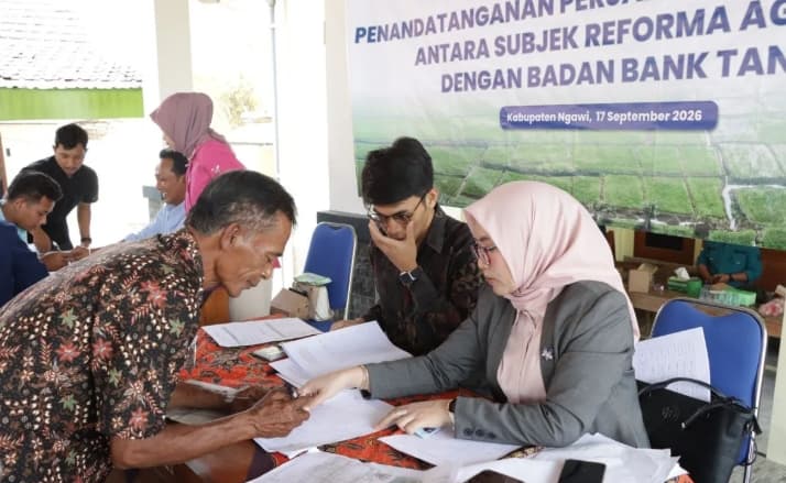 Bank Tanah Beri Kepastian Pemanfaatan 170 Bidang Tanah untuk Mendorong Ekonomi Warga Ngawi