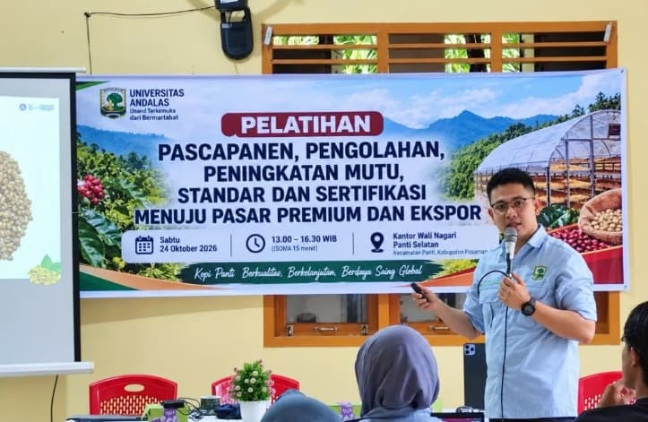 Universitas Andalas Latih Petani Kopi di Pasaman Terapkan Teknologi Pascapanen untuk Tingkatkan Mutu dan Harga Jual