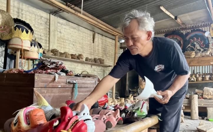 Perajin Topeng Bantul Ki Supono Pelajari Tari dan Tembang Jawa agar Karya Memiliki Karakter Kuat hingga Diminati Pasar Dunia