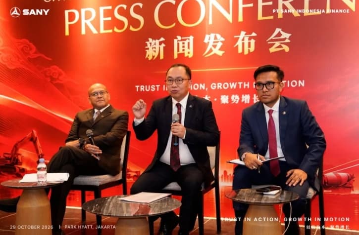 SANY Indonesia Finance Kantongi Izin OJK dan Targetkan Pembiayaan Rp1,5 Triliun pada 2027 untuk Produk Alat Berat