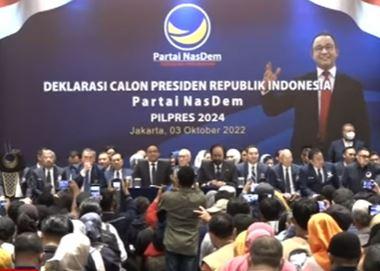 NasDem Resmi Mengusung Anies Baswedan Jadi Capres di 2024