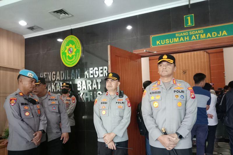 70 Personel Siaga Amankan Sidang Vonis Teddy Minahasa di PN Jakbar