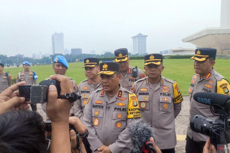 Polda Metro Antisipasi Penyusup saat Demo Buruh di Jakarta Hari Ini