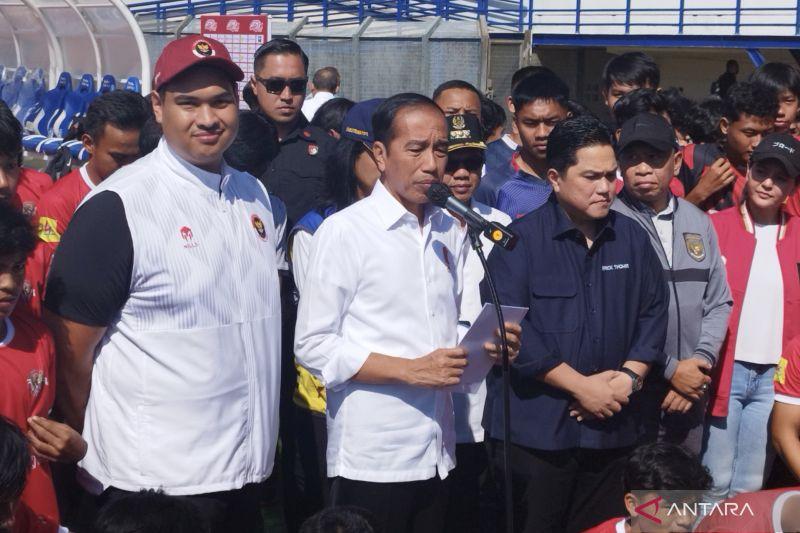 Presiden Jokowi Puji Erick Thohir Manajemen PSSI Ada Perubahan Total