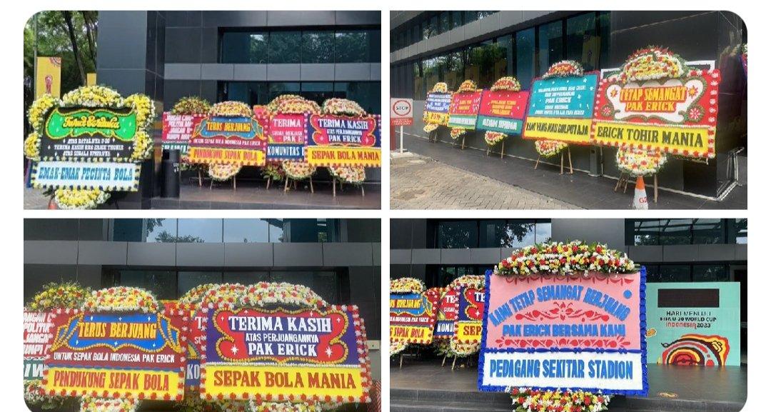 Gimmick Picisan, Karangan Bunga di Kantor PSSI Bikin Warganet Misuh