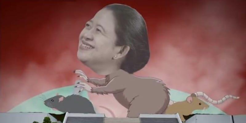 Gokil, BEM UI Pasang Foto Puan Maharani Berbadan Tikus!