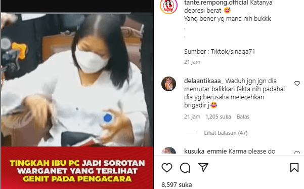 Viral Video Putri Candrawathi Colek Pengacara dan Tertawa, Netizen: Emang Lenjeh