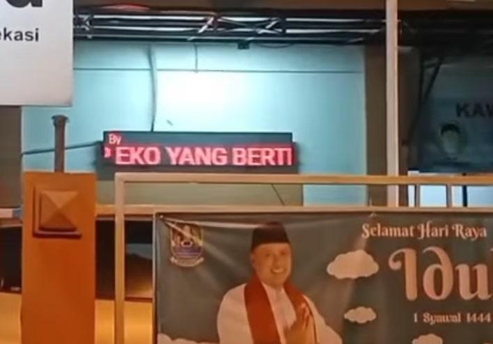 Lagi, Running Text 'Plt Wali Kota Bekasi Bobrok' Kembali Muncul di RSUD Bantargebang