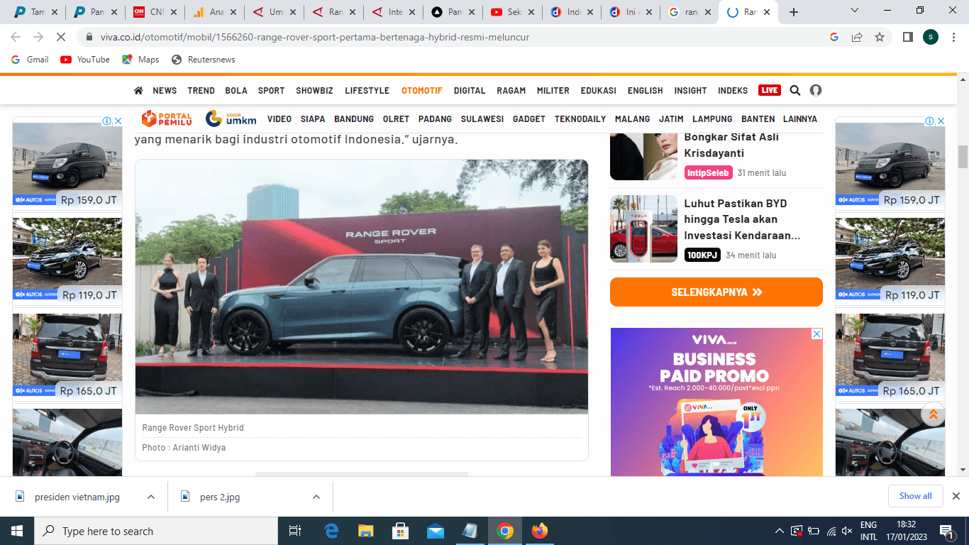 Range Rover Sport Hybrid Meluncur di Indonesia