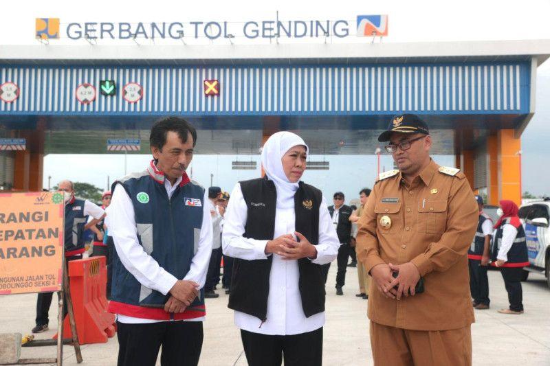 Gubernur Khofifah Tinjau Kesiapan Tol Pasuruan Probolinggo Antisipasi Lonjakan Pemudik