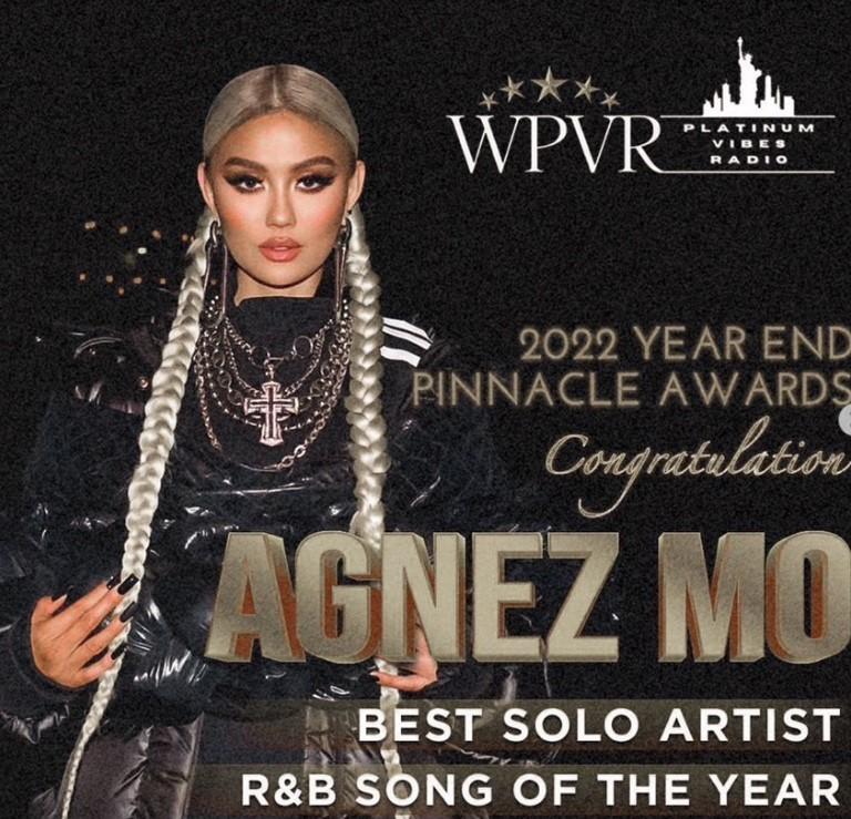 Agnes Mo Raih Penghargaan Dua Penghargaan di WPVR 2022 Year-End Pinnacle Awards