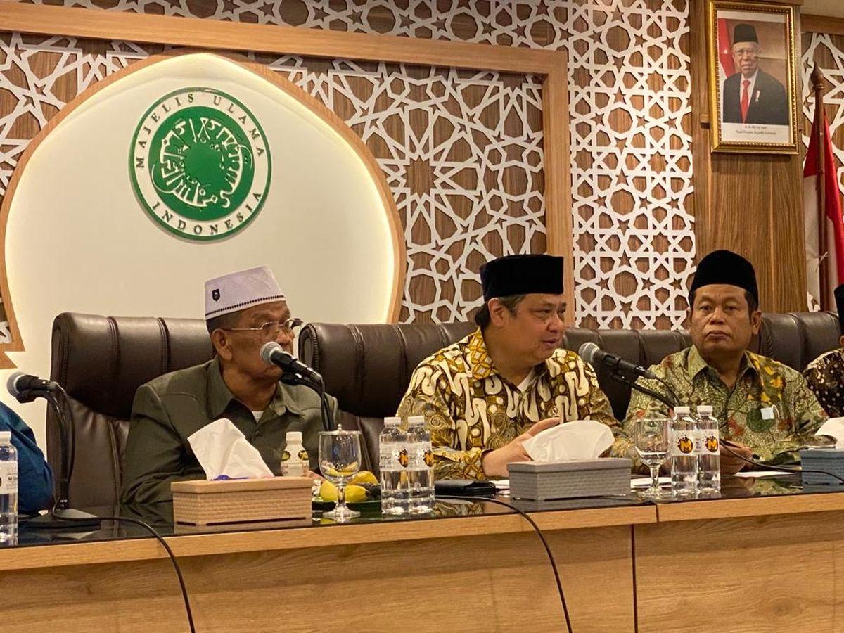 Gandeng MUI, Airlangga Minta Kawal Pertarungan Politik 2024
