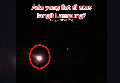 Ada Benda Asing Lintasi Langit Lampung dan Sumsel, UFO-Alien?