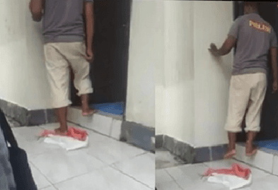 Viral! Bendera Merah Putih Jadi Keset Kaki di Polsubsektor Wakate, Diinjak-injak Pria Berkaus Polisi