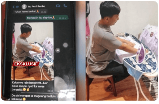 Pengakuan Putri Sambo soal Foto Brigadir Josua sedang Menyetrika Pakaian