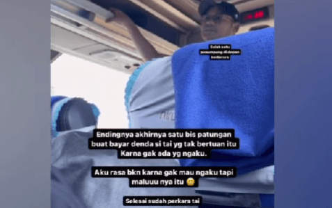 Viral! Bus Ditahan gegara Penumpang BAB Tinjanya Berceceran di Lantai SPBU