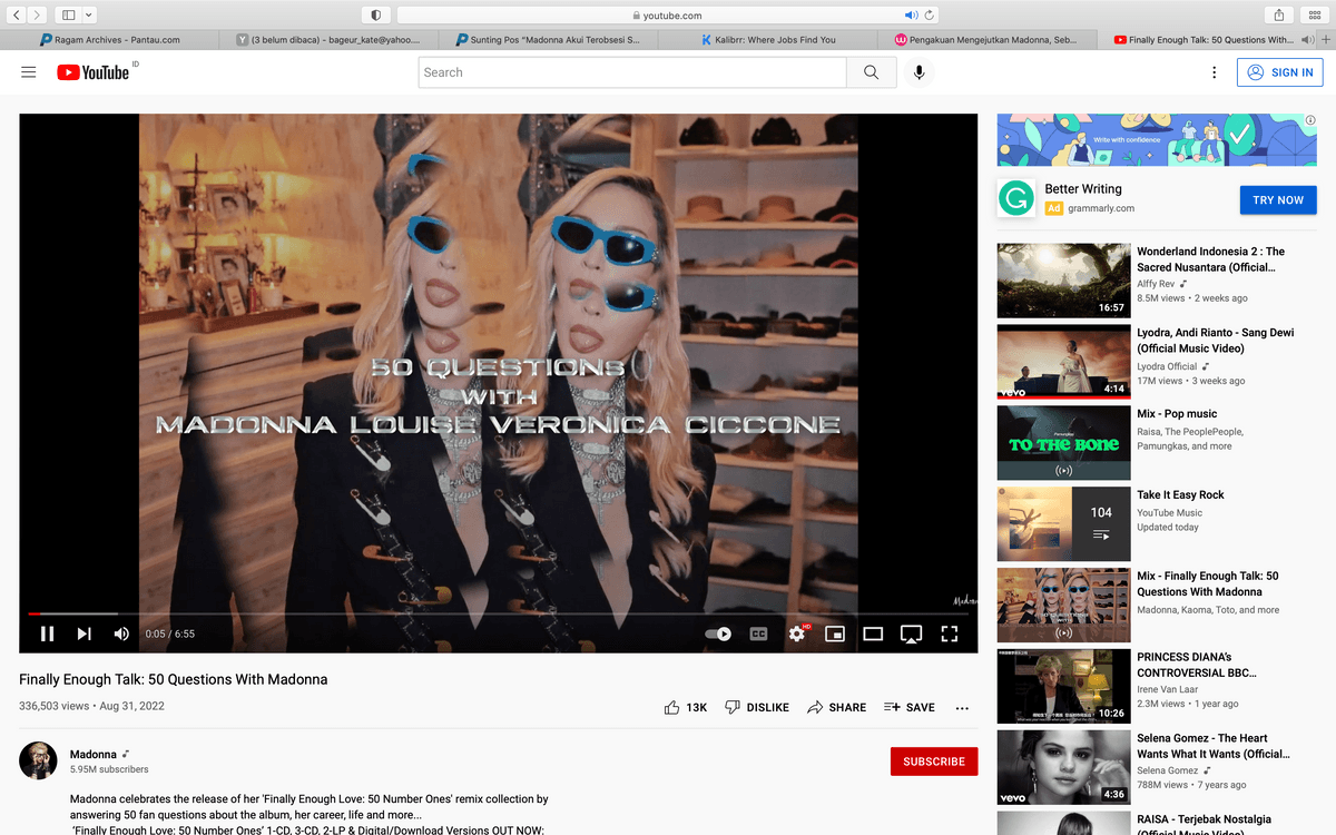 Madonna Akui Terobsesi Seks di Usia 64
