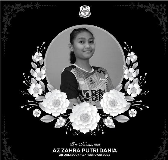 Atlet Bulu Tangkis Muda Az Zahra Putri Dania Meninggal Dunia