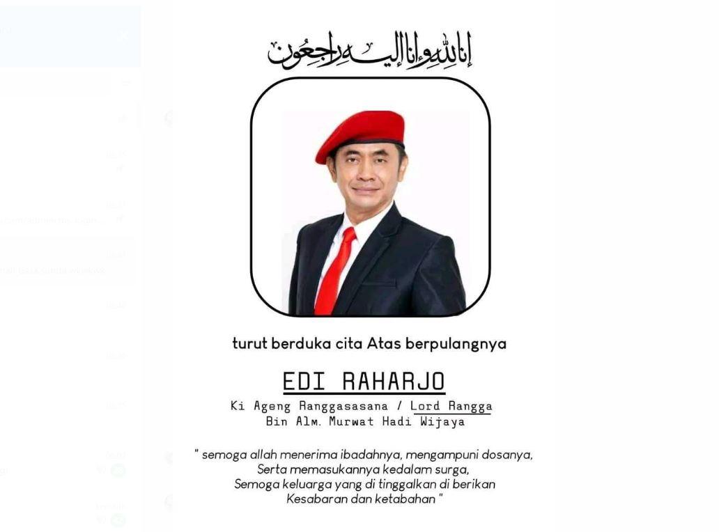 Ini Profil Lord Rangga Petinggi Sunda Empire yang Meninggal Dunia