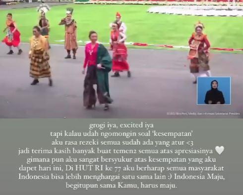 Ini Kata Naura Ayu yang Turut Meriahkan Upacara Kemerdekaan ke-77 RI