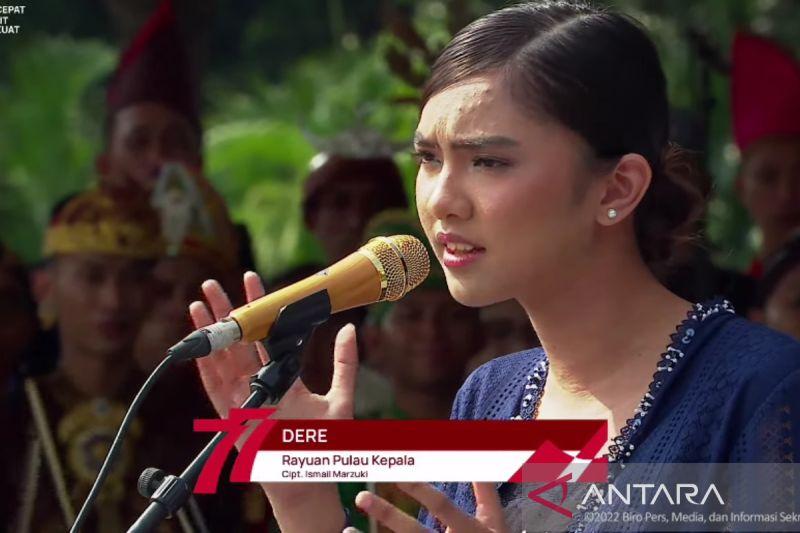 Nyanyi di Upacara HUT ke-77 RI, Dere: Bahagia dan Berseyukur