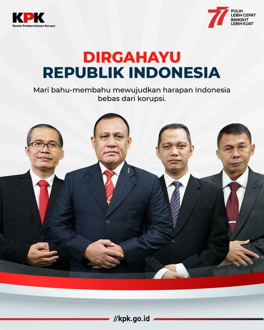 Momen HUT ke-77 RI, Ketua KPK: Musuh Kita Segelintir Manusia Bermental Koruptif