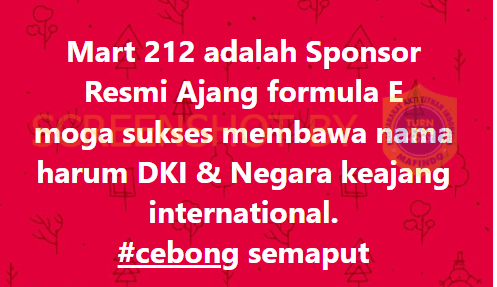 212 Mart adalah Sponsor Resmi Formula E, Cek Faktanya