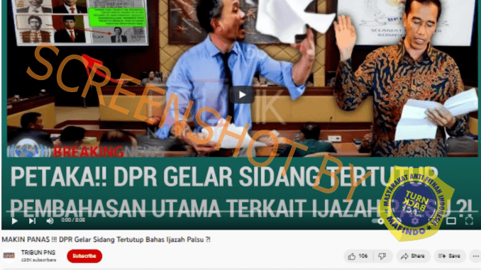 DPR Gelar Sidang Tertutup Bahas Ijazah Palsu Jokowi, Cek Faktanya