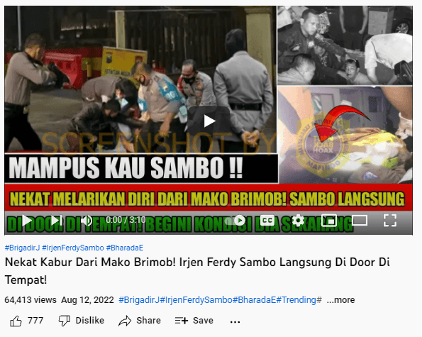 Nekat Kabur dari Rutan Mako Brimob, Ferdy Sambo Ditembak di Tempat, Cek Faktanya