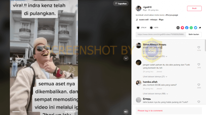 Indra Kenz Dibebaskan dan Semua Asetnya Dikembalikan, Cek Faktanya