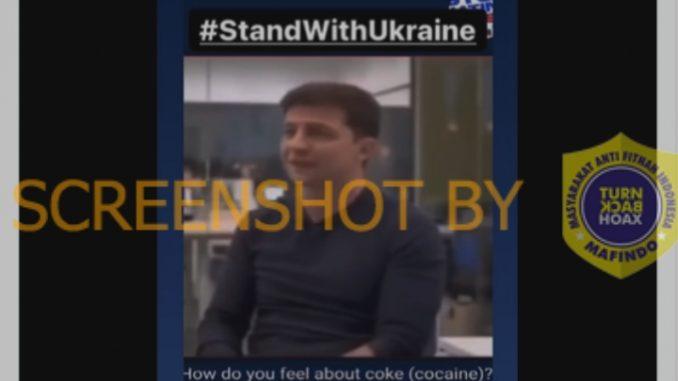 Presiden Ukraina Volodymyr Zelenskyy Penggemar Kokain, Cek Faktanya