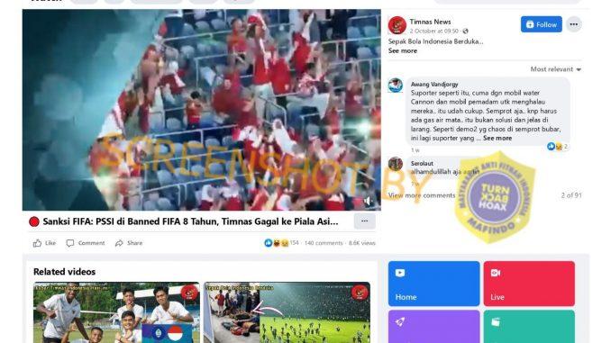 Sepakbola Indonesia Berduka, PSSI Di-banned FIFA Selama 8 Tahun, Cek Faktanya
