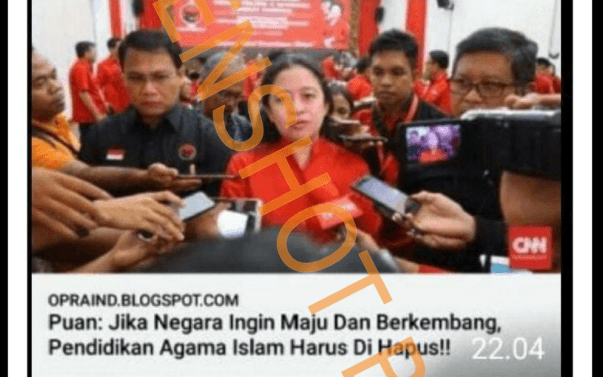 'Puan: Jika Negara Ingin Maju dan Berkembang, Pendidikan Agama Harus Dihapus', Cek Faktanya